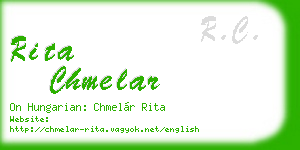 rita chmelar business card